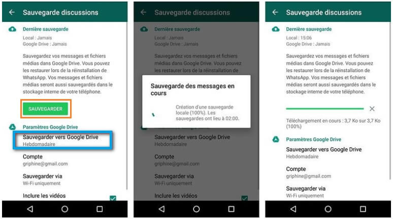 Transfert WhatsApp Android vers iPhone 