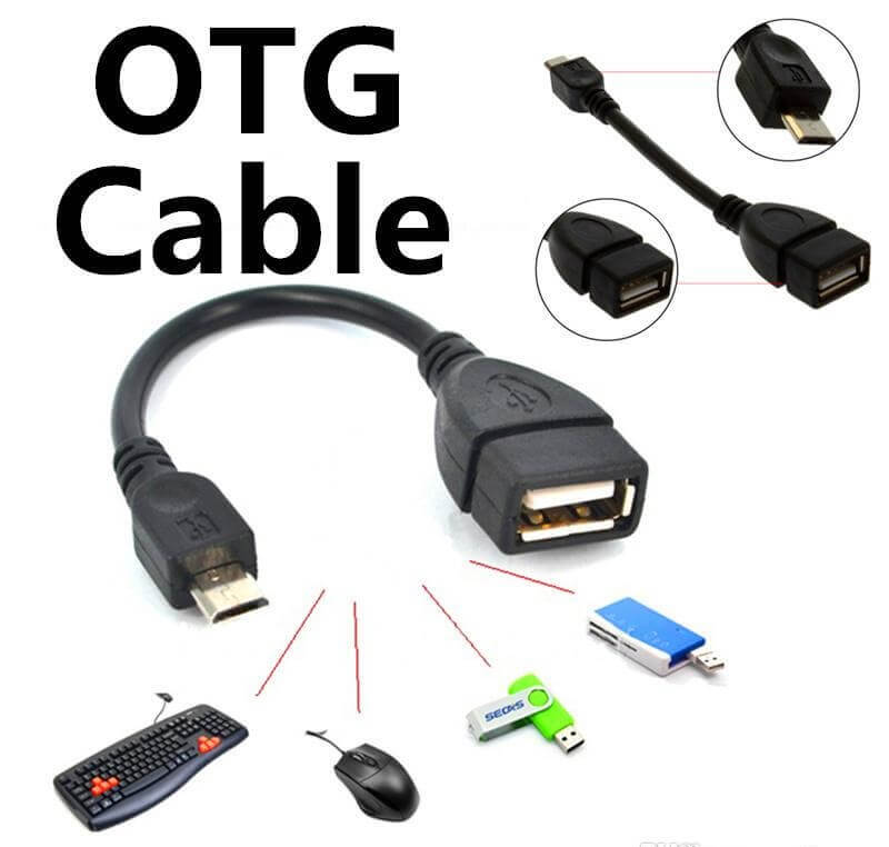 Câble OTG pour le transfert des données 