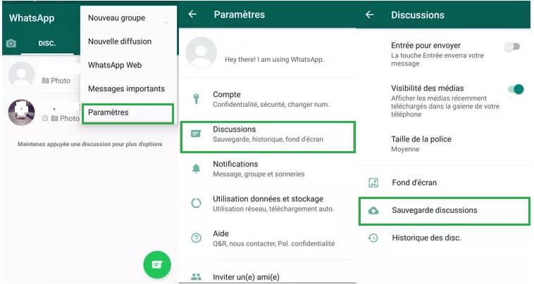 Transfert WhatsApp Android vers iPhone Gratuitement 