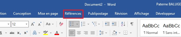 créer une liste des figures automatique sur Word